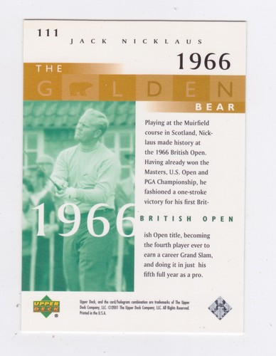 2001 Upper Deck Golf - Finish your set - #1 to #200 + inserts - Picture 223 of 491