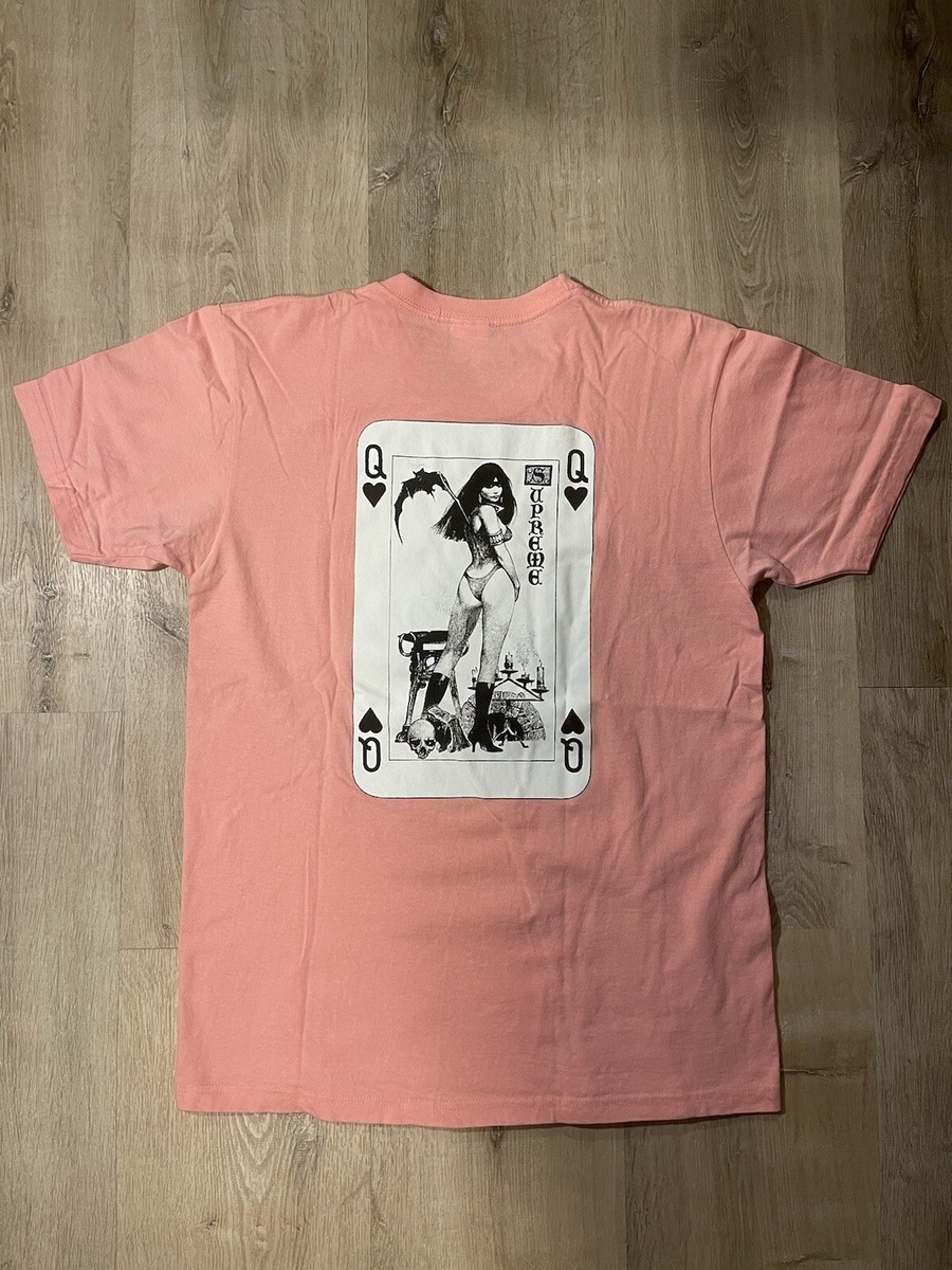 SS17 Supreme x Vampirella Card Tee Bright Corral Pink Size L T