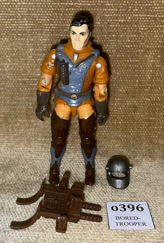 GI JOE S9 SKY PATROL - DROP ZONE (V1) ACTION FIGURE + HELMET & GUN HASBRO 1990