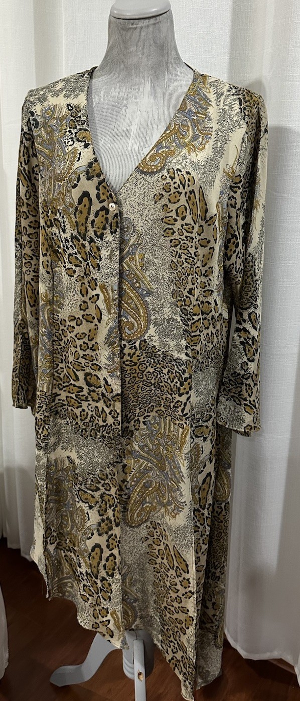 Original Anthony Boho Leopard Print Handkerchief … - image 1