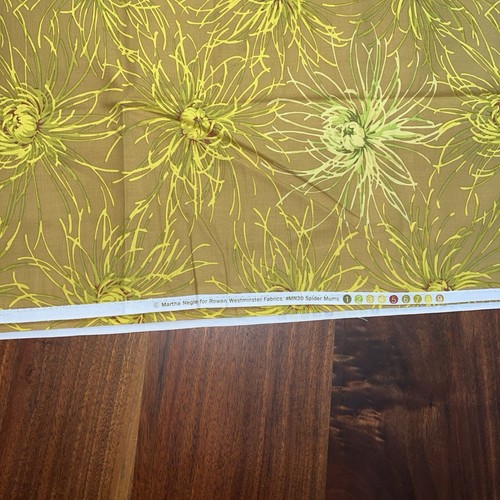 2-3/4 Yards Martha Negley For Rowan & Westminster MN30 Spider Mums Gold Rare OOP - Picture 4 of 6