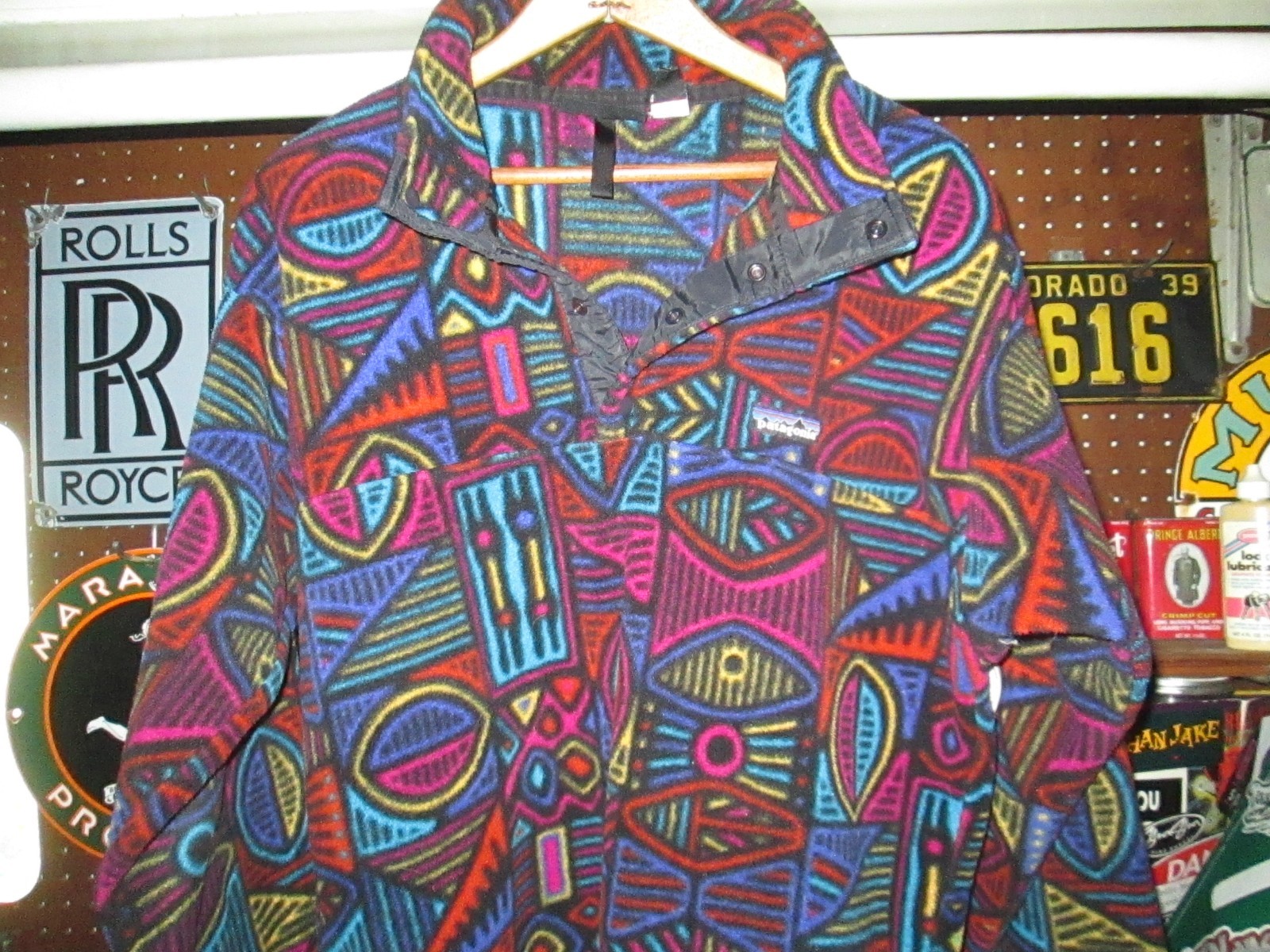 MADE IN USA Vtg 90s Patagonia Snap T Pullover jacket Aboriginal 1995 synchilla S