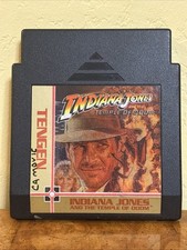 Authentic Nintendo NES Indiana Jones Temple of Doom Game 1988 Vtg Tengen