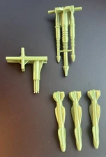 VINTAGE 1989 BATTLEFIELD ROBOT TRI-BLASTER VEHICLE MISSILE/MOUNT/GUN PARTS LOT