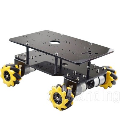 Unassembled Robot Car Kit 5KG Load Mecanum Wheel DC Deceleration Brushed Motor/ 