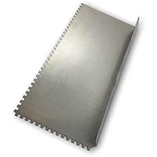 1/8 inch square notch trowel for epoxy, masonry, tile, wood, and light