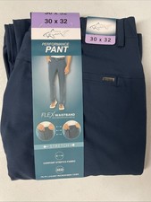 GREG NORMAN Men's Stretch Flex Waist Performance Chino Pants NAVY BLUE 30x32 NEW