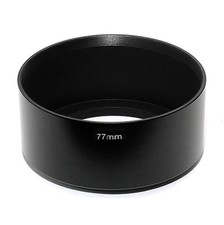77mm Metal Screw-in Hood for Canon Nikon Sony Pentax Standard Lens "US seller"
