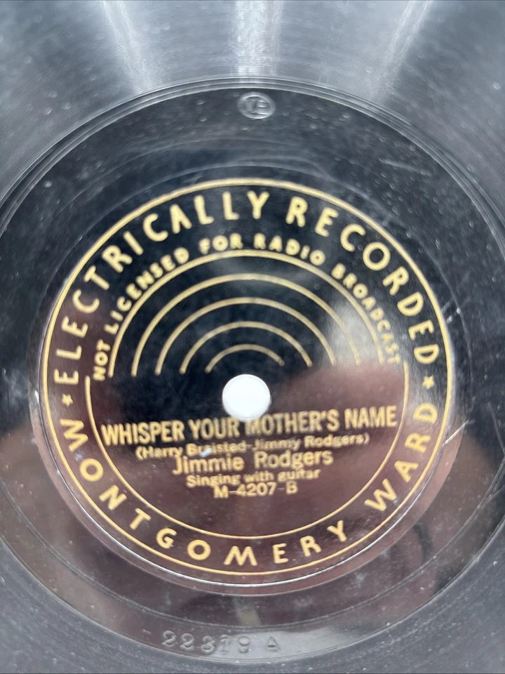 Jimmie Rodgers-Montgomery Ward 78 RPM M-4207 She Was Happy Till She Met You VG+ - Image 4 of 4