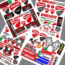 for DUCATI Sponsor Stickers FAIRING DECAL FUEL TANK BADGE EMBLEM HELMET Vinyls