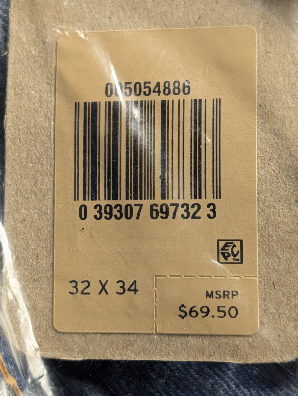 Levi's 505 Regular Fit Men's Jeans Size 32X34 Dark Wash Denim 100% Cotton NWT thumbnail 3