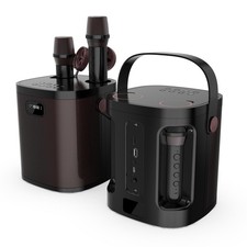 Karaoke Machine, Portable Bluetooth Speaker with Hidden 2 Wireless Microphone...