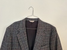 Vintage Men's Blue Tartan Plaid 100 Wool Blazer - 42R - MADE IN USA