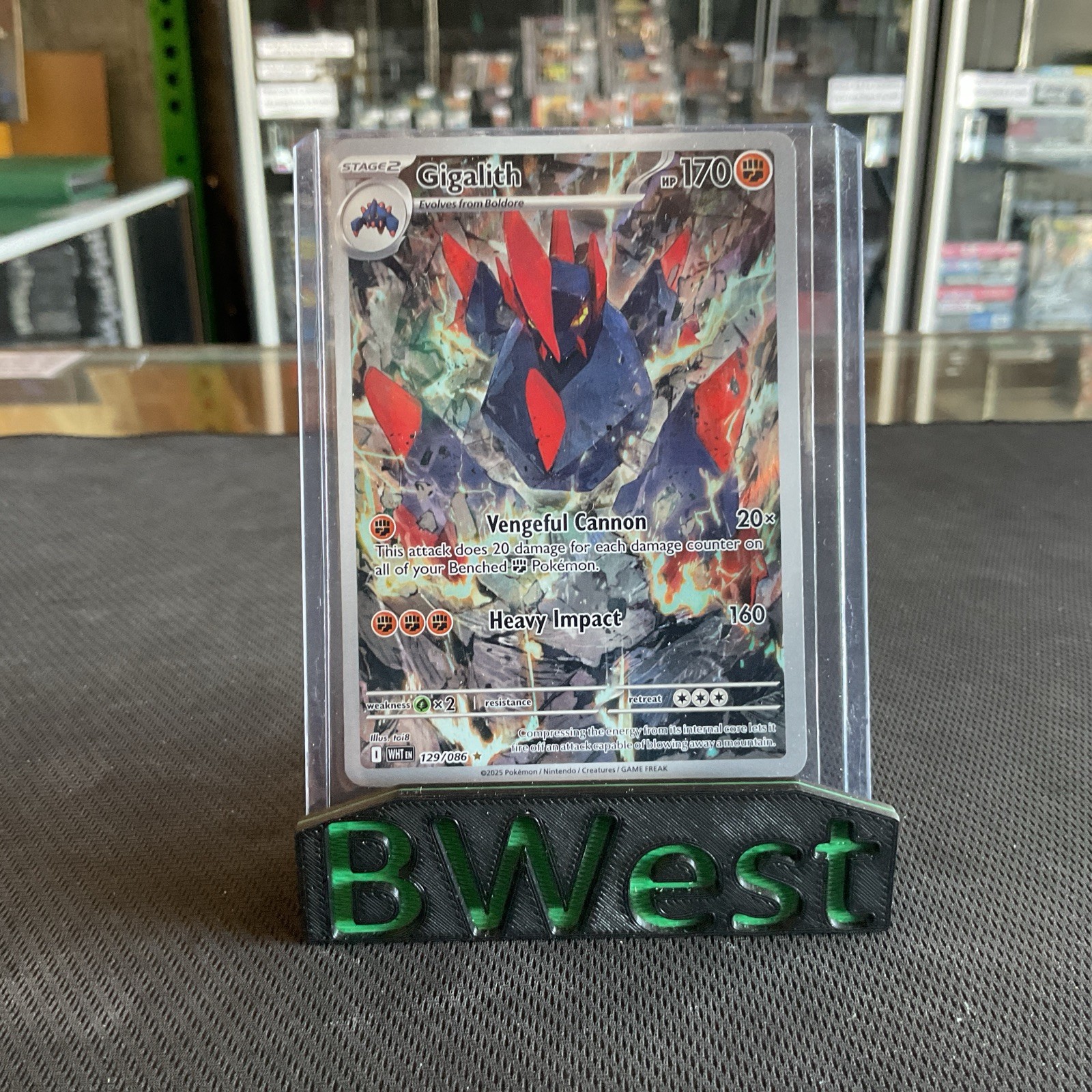 Gigalith NM White Flare Holo Rare IR 129 Pokemon 129/86
