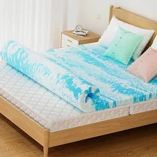 Gel Memory Foam Bed Topper for Full Size Bed Mattress Topper 3 Inch Blue