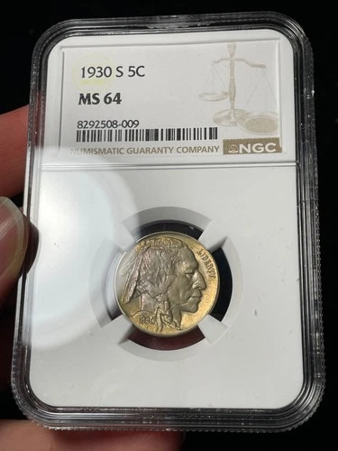 1930-S NGC MS64 Buffalo Nickel San Francisco Mint Toned