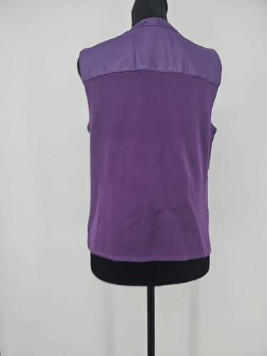Peter Nygard Leather Purple Vest - Picture 4 of 8