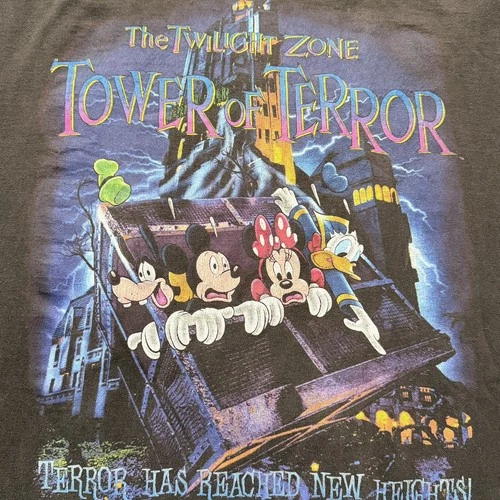 90s Disney Tower Of Terror T-shirt Twilight Zone siz 1990s vintage concert t-shirt, vintage, size XL, single stitch, B+ condition