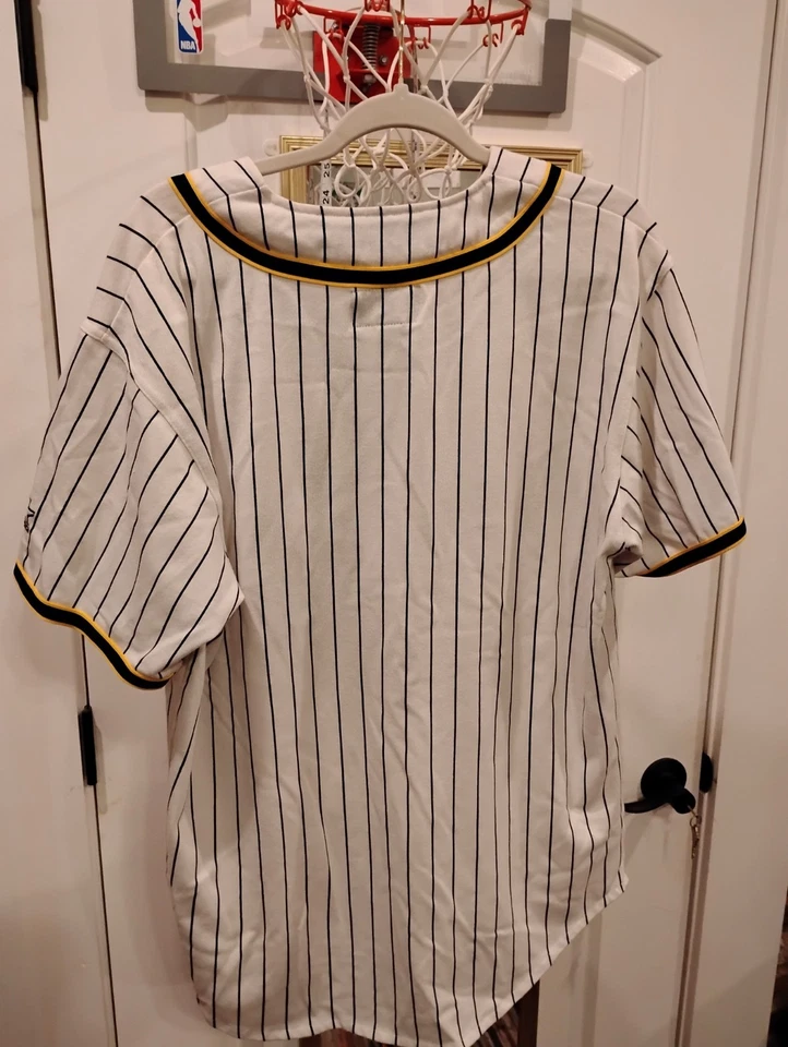 Vintage 90's Starter Indiana Pacers Pinstriped NBA Baseball Jersey - Image 3 of 4