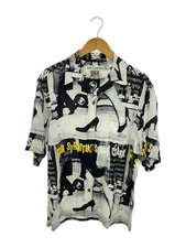 WACKO MARIA Short Sleeve Shirt L Rayon BLK All Over Pattern 24SS