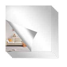 6 Pack 8x8 Inch Self Adhesive Acrylic Mirror ...