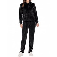 Women Velour Tracksuits 2 Pieces Sweatsuits Full Zip Hoodie Jogging Athletic