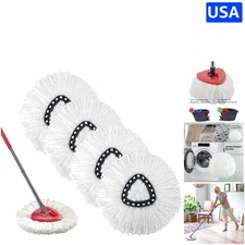 4 High-Quality Microfiber Mop Refills for Effortless Floor Cleaning