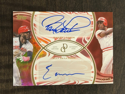 2026 Topps Dynamic Duals ELLY DE LA CRUZ BARRY LARKIN Autos Autographs Red 10/10