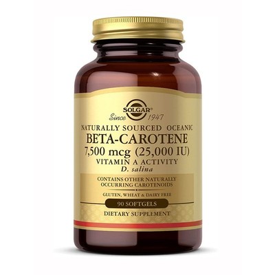 Solgar Naturally Sourced Oceanic Beta-Carotene 1500mcg, 90 Softgels