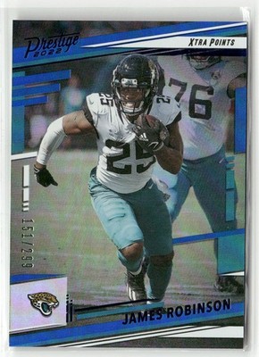 2022 Panini Prestige Xtra Points Premium Blue /299 James Robinson #134 Jaguars