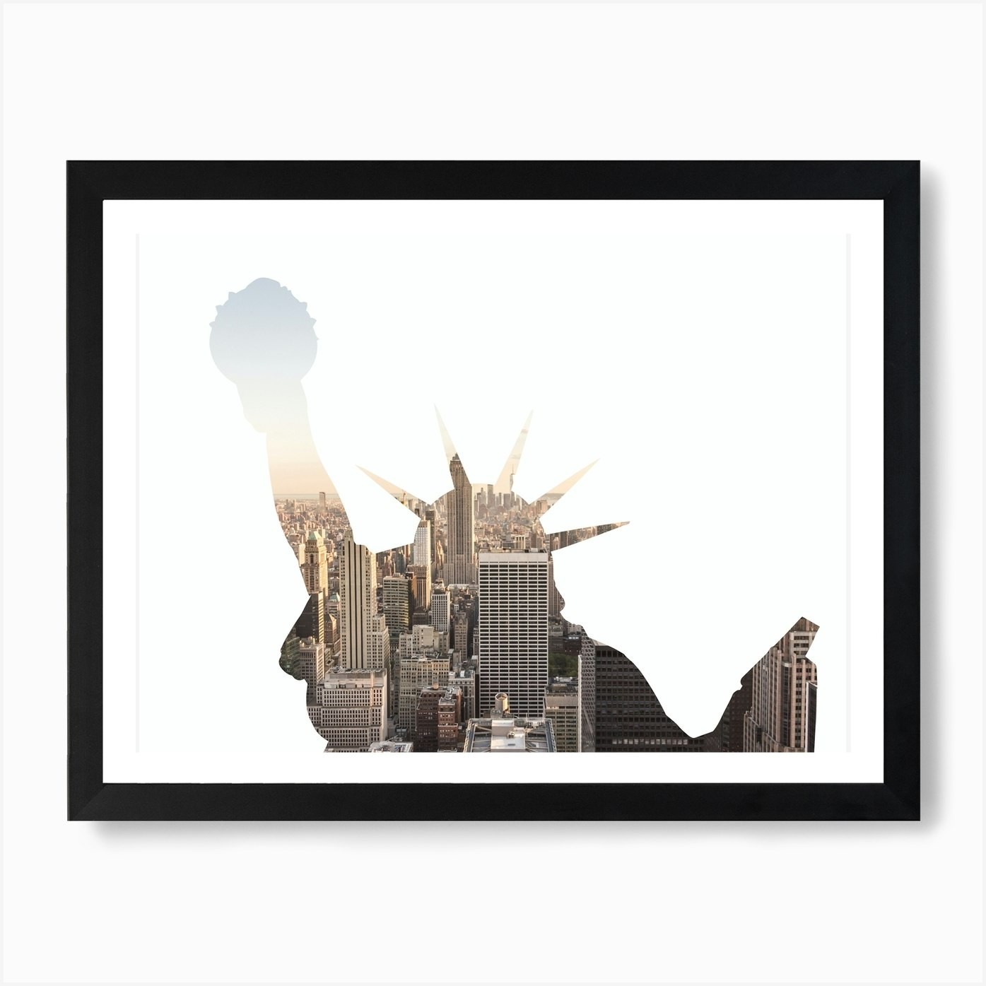 Statue Of Liberty 17 Framed Art Print Canvas Wall Decor Poster Picture  