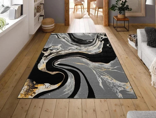 Extra großer weicher moderner Teppich - Kurzflor, rutschfest für Wohnzimmer & Schlafzimmer - Bild 17 von 19