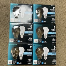 Ecosmart 40W A19 Daylight 5000k Thinner Filament Clear LED Bulb 6bx of 2Pk 