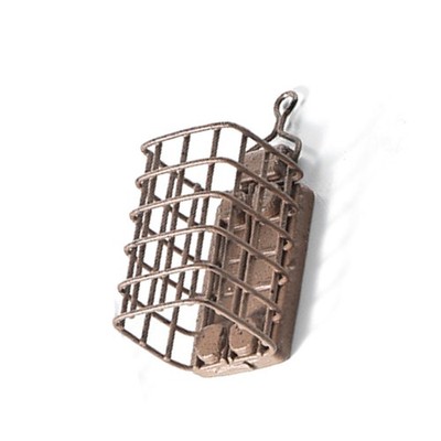 Square Bait Cage Sinker With Bait Feeder European Style Reservoir Fishing Ge DSO