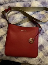 Borsa a tracolla piccola da viaggio Michael Kors Jet Set borsa/borsa messenger rossa