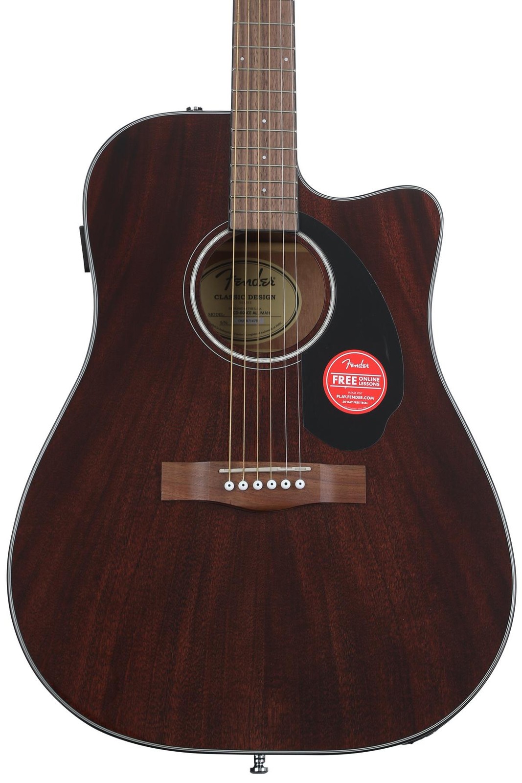 Акустическая гитара Fender CD-60SCE из красного дерева - Натуральная 57290₽