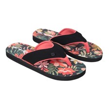 Animal Womens/Ladies Leaf Print Recycled Flip Flops MW1144