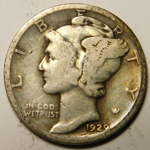 1929 P Mercury Dime VG - F   "Actual Coin Pictured - Not Cleaned"