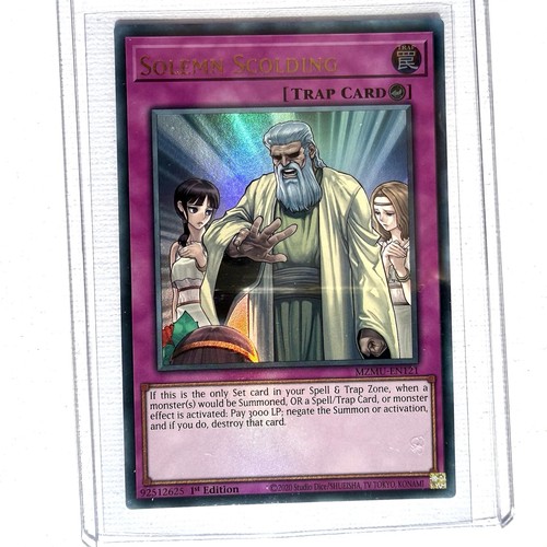Yu-Gi-Oh! Solemn Scolding Ultra Rare MZMU EN121 Mint Condition Grade Worthy
