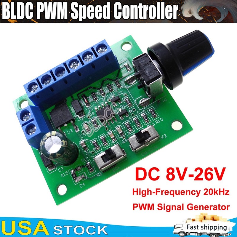 DC12V/24V Brushless Motor PWM Signal Speed Controller Adjustable Speed Regulator