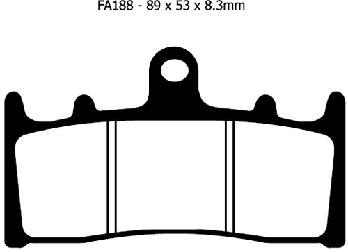 EBC/FA188 Brake Pads (Front) for Kawasaki ZX6R/7R; Suzuki GSXR750, GSF1200, etc. - Picture 2 of 2