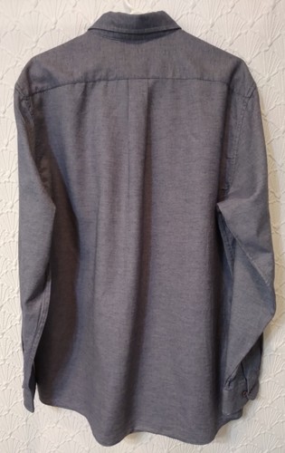 Rowm (Dillard's) Men's Button Down Shirt Size LARGE Long Sleeves Navy Blue - Picture 4 of 7