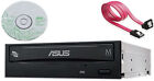 Asus Black Sata 24X Internal Burner Drive Cd Dvd Rw Writer + Pc Software Cable