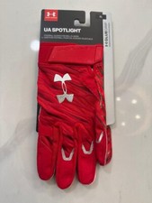 Under Armour Spotlight Ultra GG Football Gloves Red Size XL MSRP 45.00