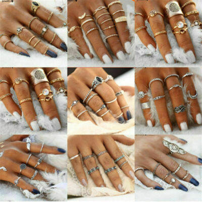 11Pcs/set Vintage Style Women Boho Arrow Moon Midi Finger Knuckle Rings Jewelry 11Pcs/set Vintage Style Women Boho Arrow Moon Midi Finger Knuckle Rings Jewelry