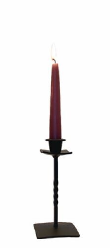 Wrought Iron 7 " black twisted tapered candle holder,US made