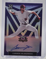 Carmen Mlodzinski 2020 Leaf Valiant Purple Prismatic Auto /25 Pittsburgh Pirates