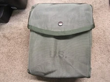 US Gunner Pouch Case w/ Alice Clips Old School OD Nylon 200 rd New Old Stock