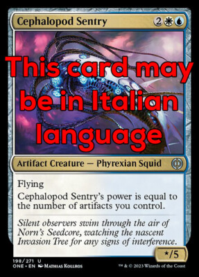 MTG CEPHALOPOD SENTRY FOIL EXC - SENTINELLA CEPHALOPODE 198 - ONE - MAGIC