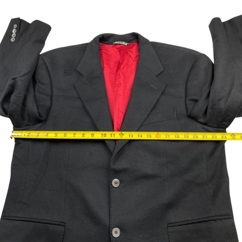 Carroll & Co Men's 100% Cashmere 2-Button Blazer Navy Blue • Italy • 44S - Picture 11 of 13